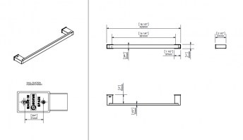 TOALLERO BARRA 40cm S-CUBE SONIA